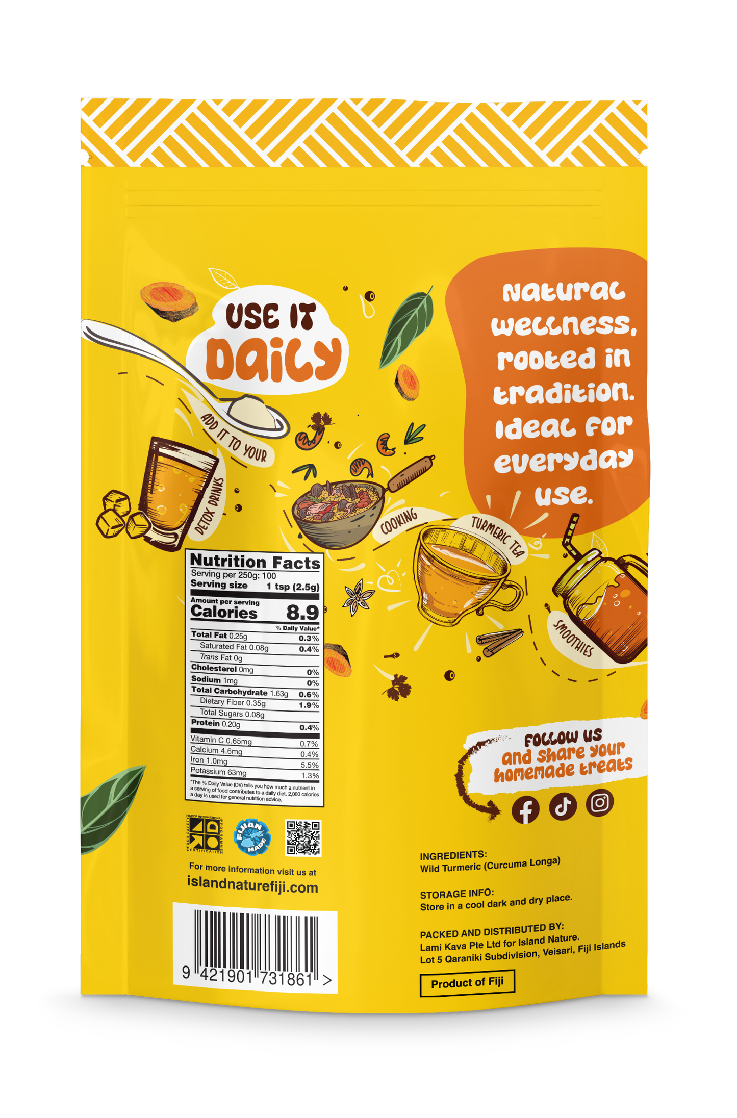 Island Nature Instant Turmeric Powder – 250g (Wellness from the Islands)