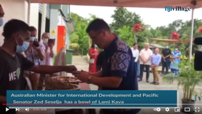 Lami Kava Wash Bay and Grading Facility opened by Australian Minister for International Development and Pacific, Senator Zed Seselja